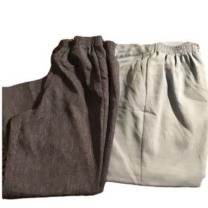 Alfred Dunner Bundle of 2 pairs of Gray & Blue Work / Casual Pants size 14 p
